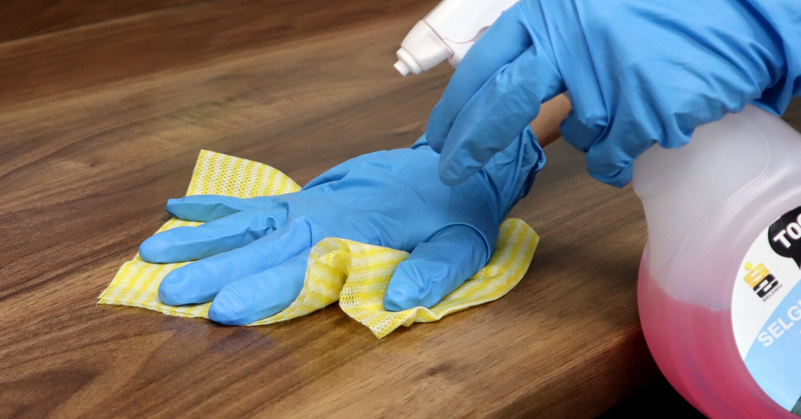 Cleaning cloth on worktop