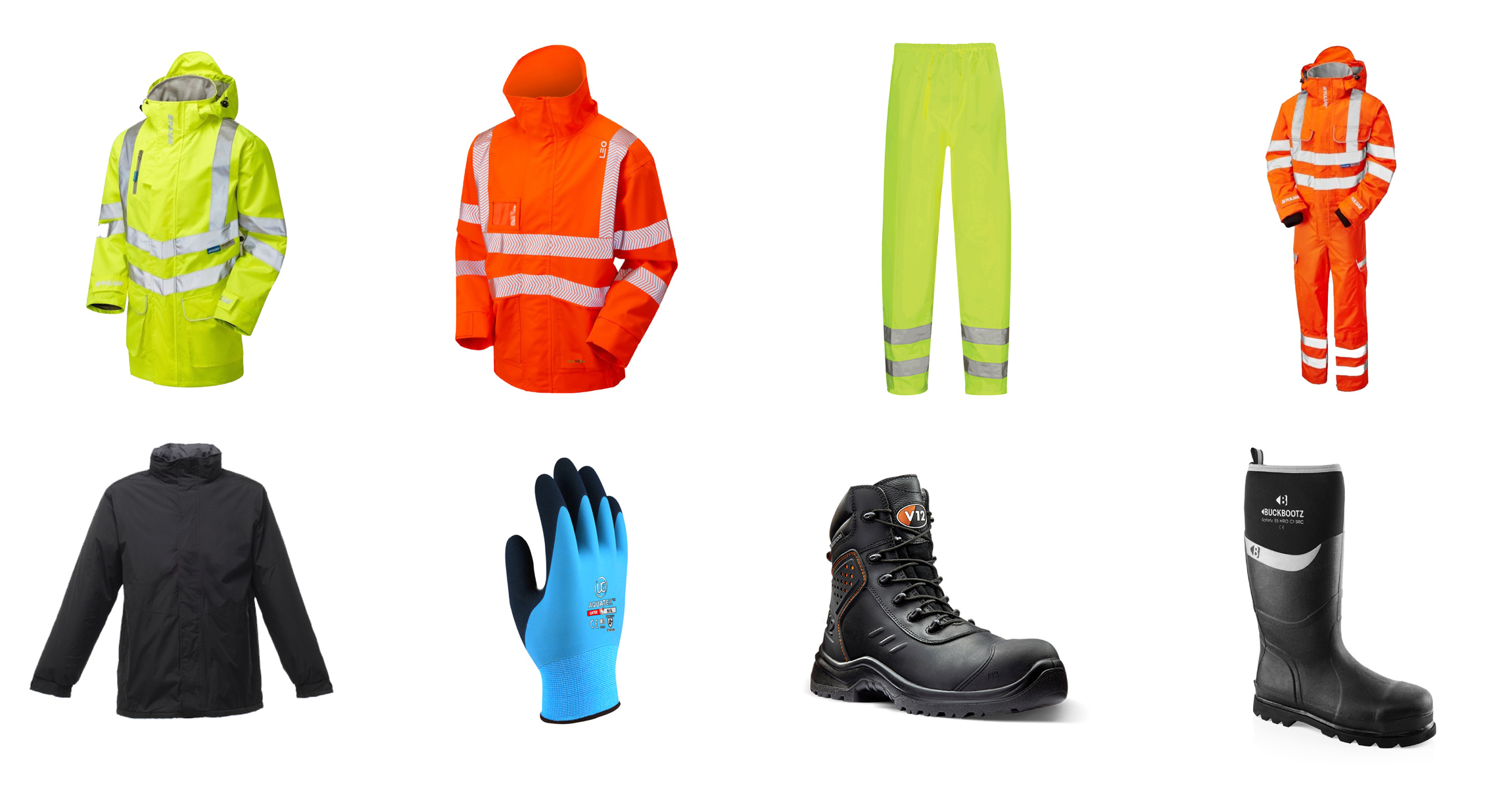 Range of wet weather PPE